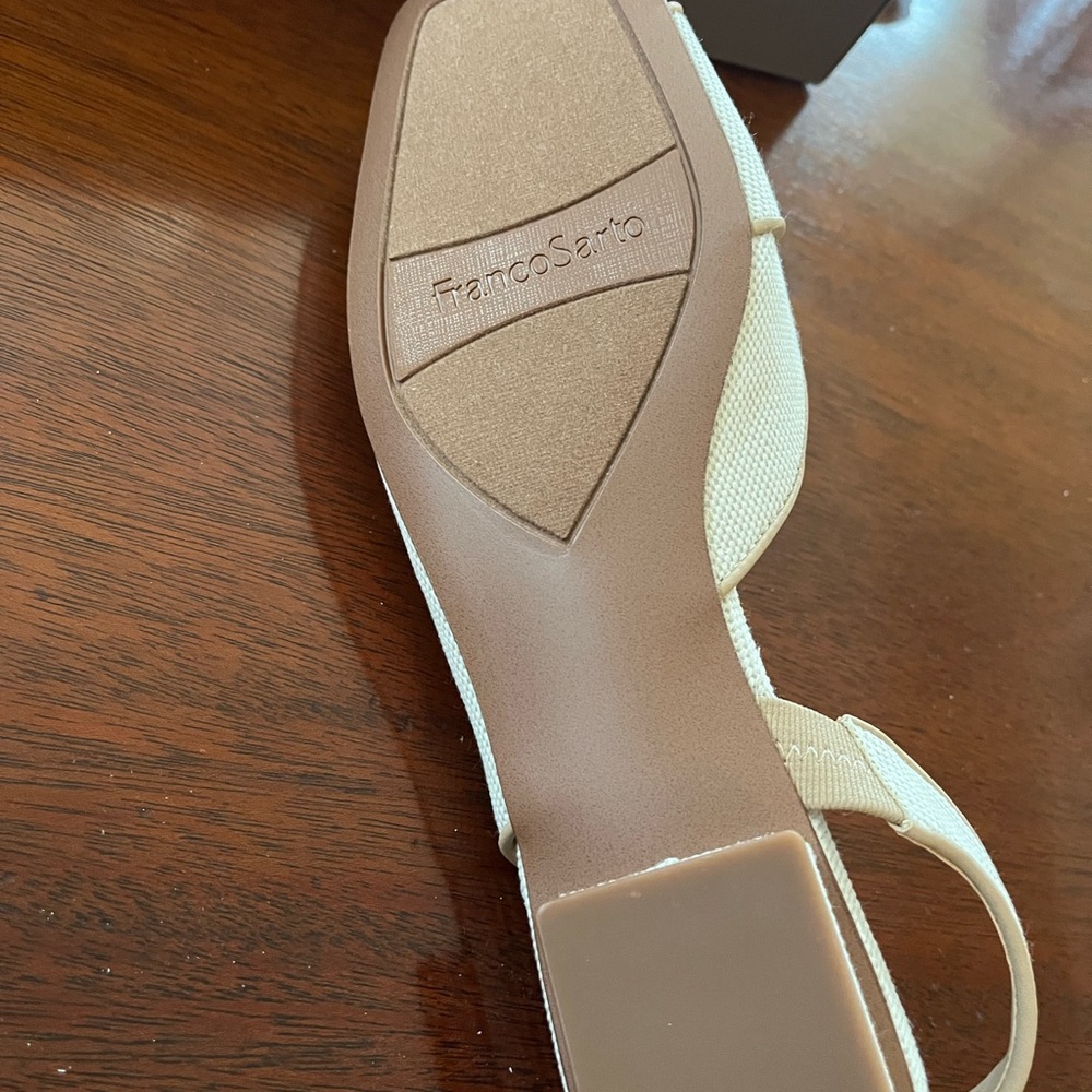 Franco Sarto Cream Slingback Flats - Picture 7 of 7